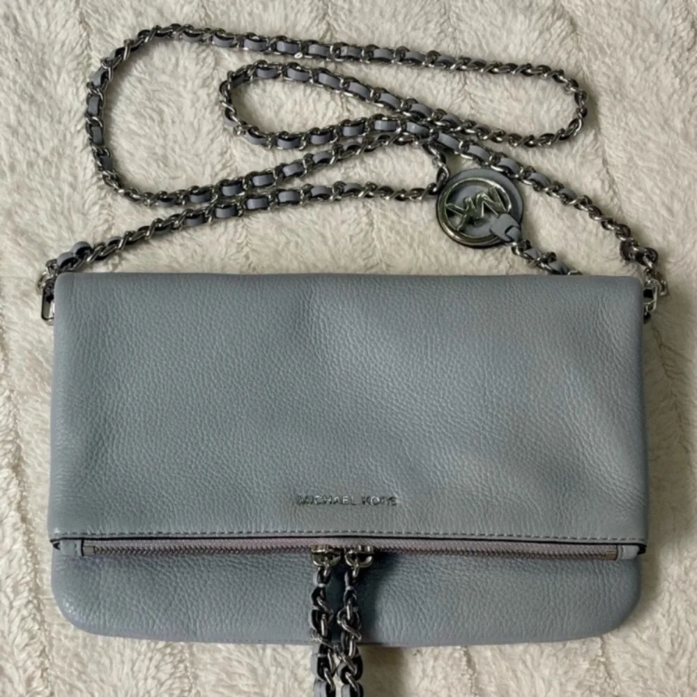 Michael Kors Corrine Crossbody Bag Dove Grey Leather - Picture 5 of 17